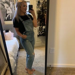 Mom jean overalls